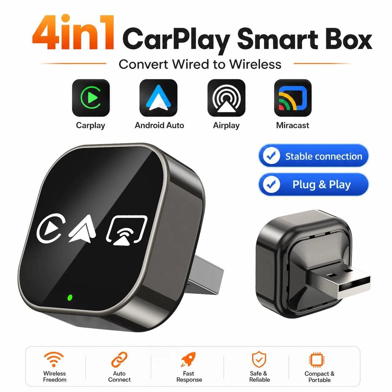 Travel Adapter Universal - CarRocket Wireless Carplay Smart Box Android