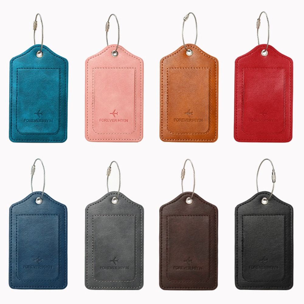 Luggage Tag Leather - Women Man Anti Loss Wire Rope