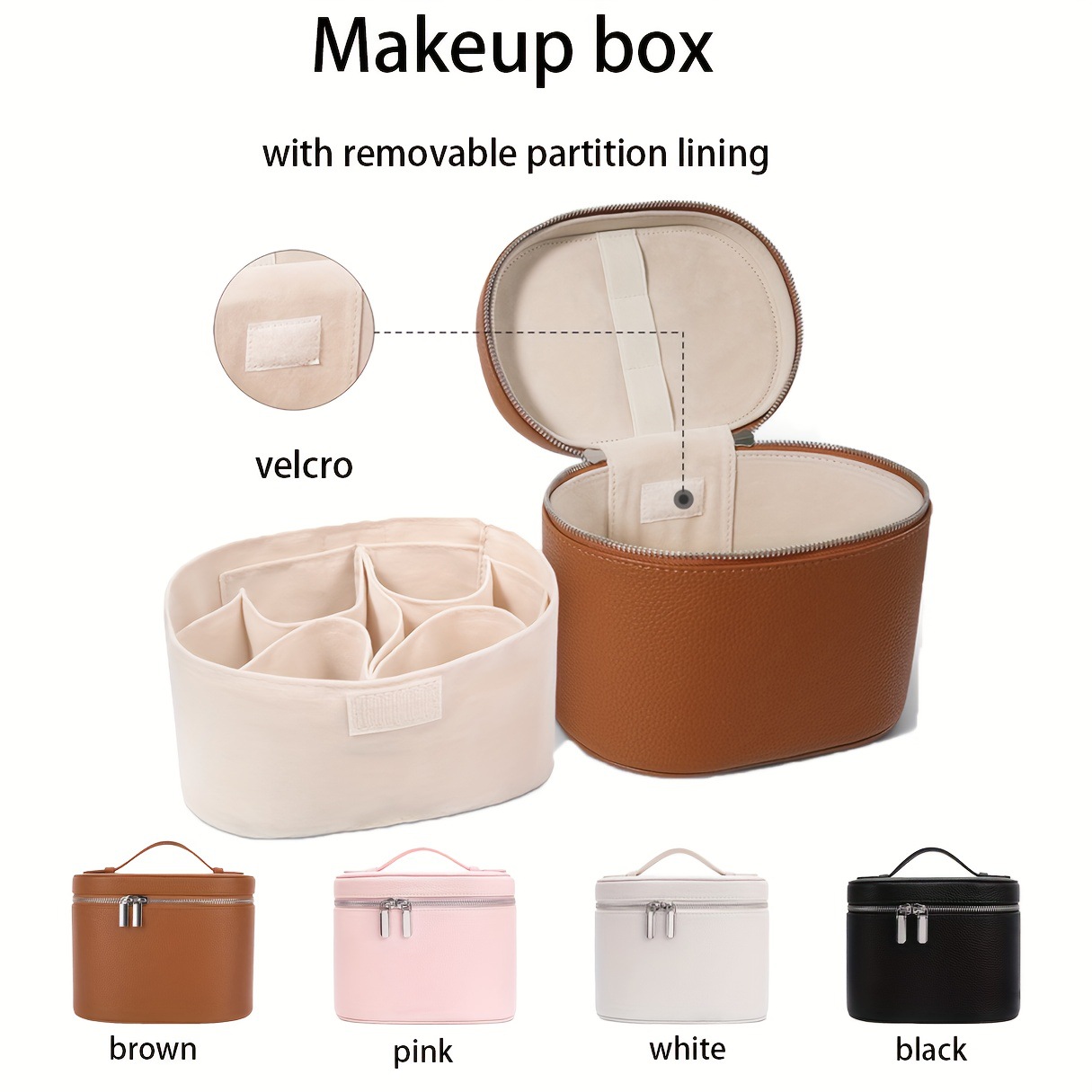 Travel Accessories Toiletry Bag - Large Capacity PU Leather Makeup Bag