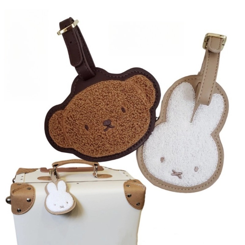 Hot Cartoon Miffy Series Leath - Luggage Tag Leather review and price