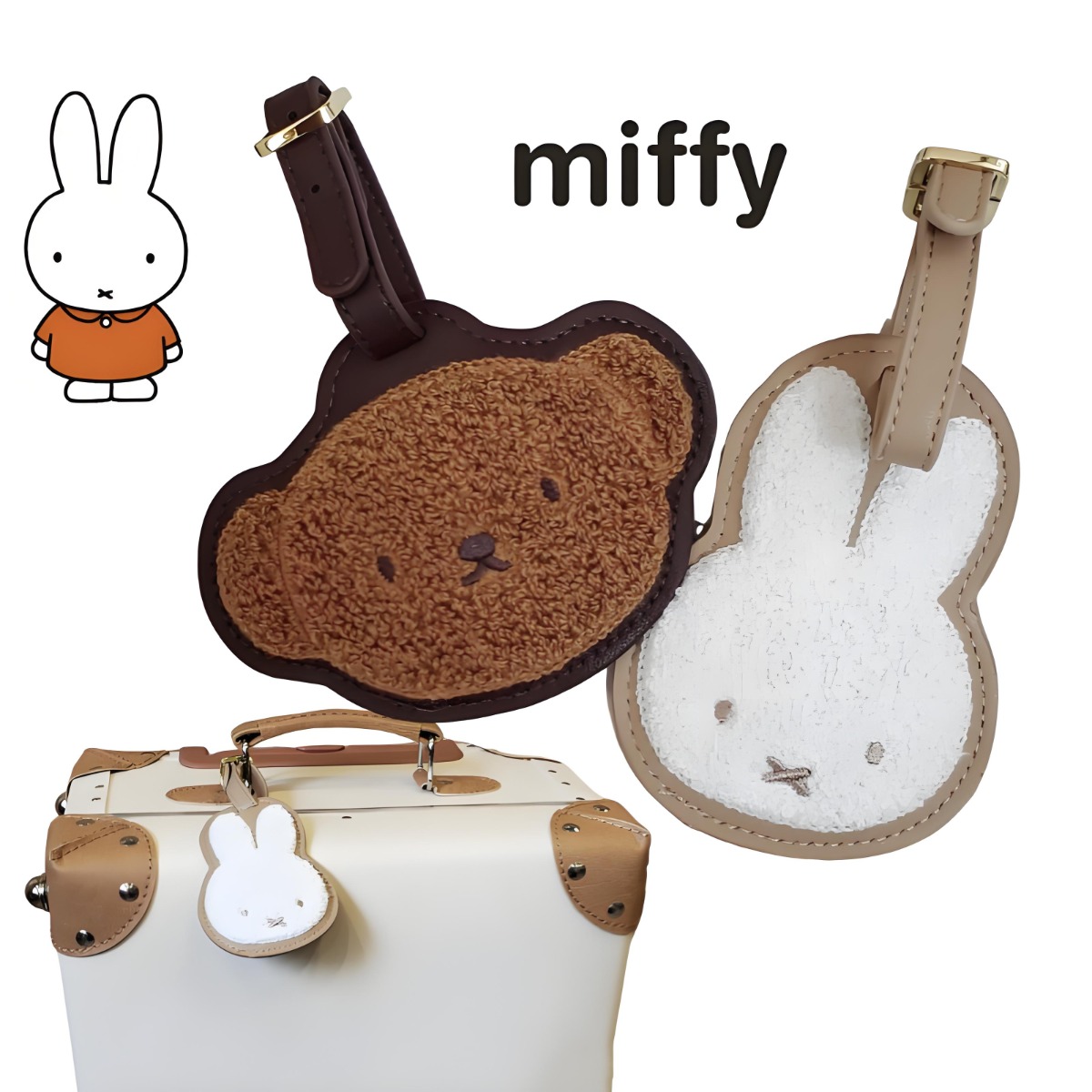 Kawaii Anime Miffy Rabbit Bori - Luggage Tag Leather review and price