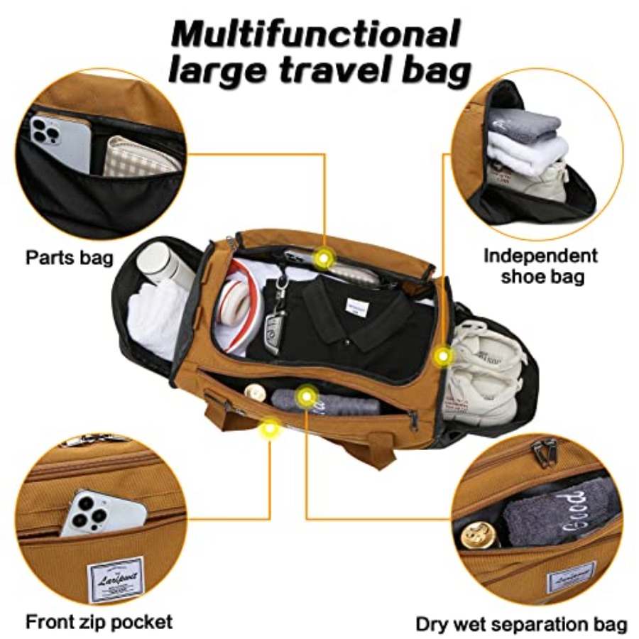 Travel Duffle Bag for men 40L  - Shoe Bag Travel review and price