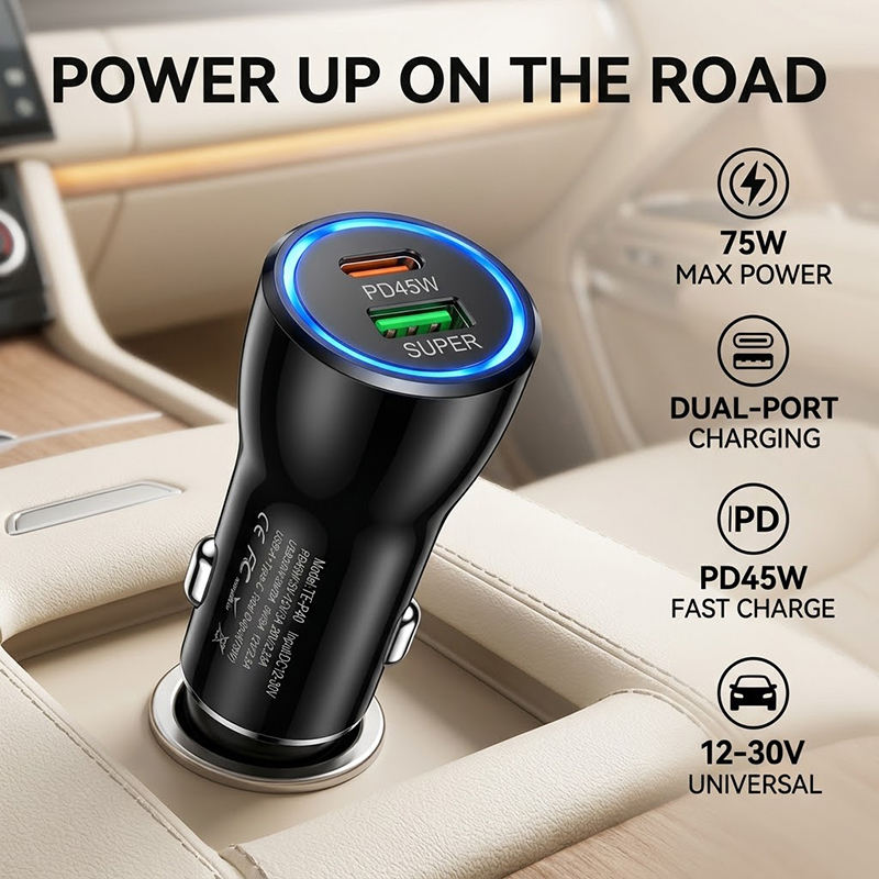 Dual Port 45W USB C Car Charge - Travel Adapter Universal review and price