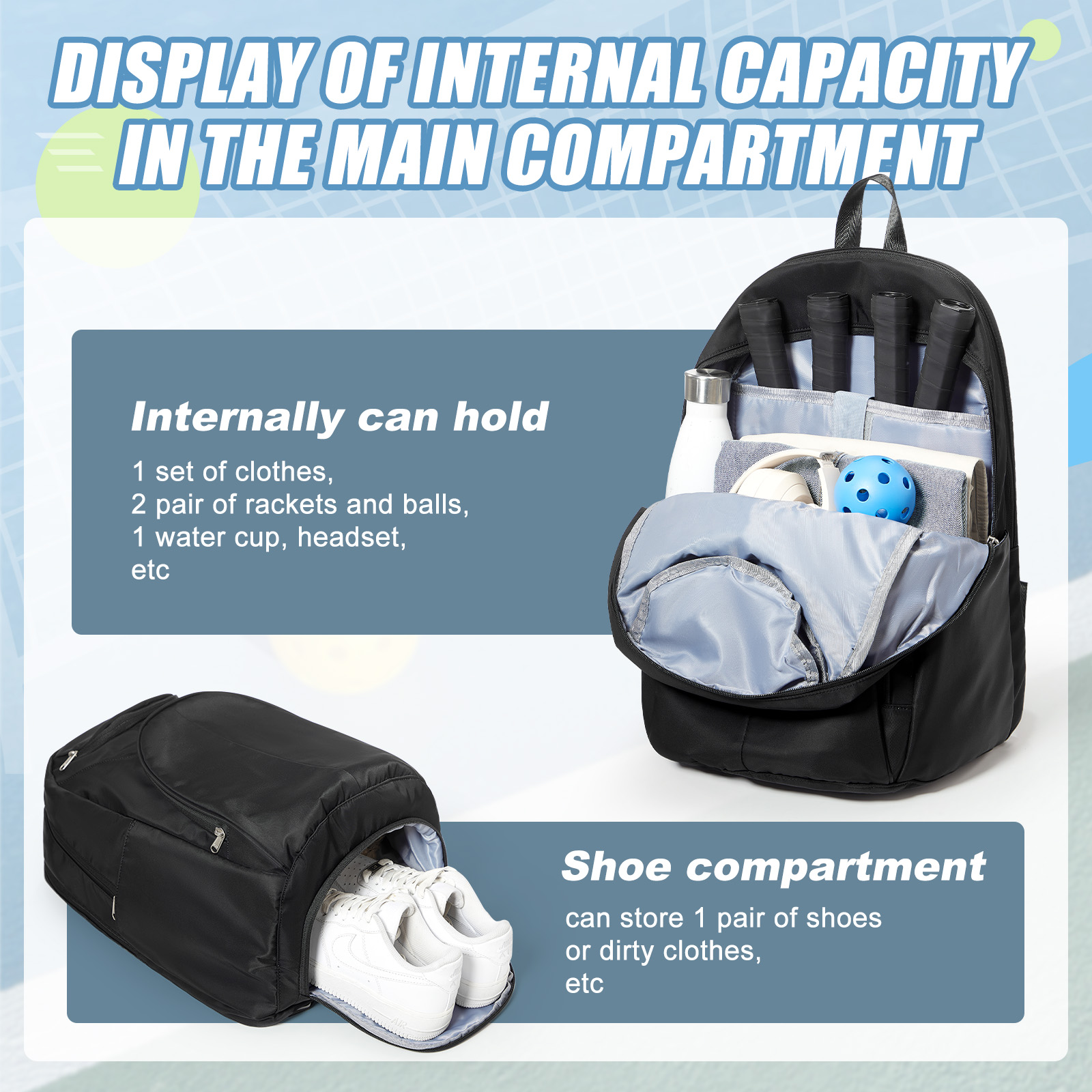 Tennis Bag Tennis Backpack 2 R - Shoe Bag Travel review and price