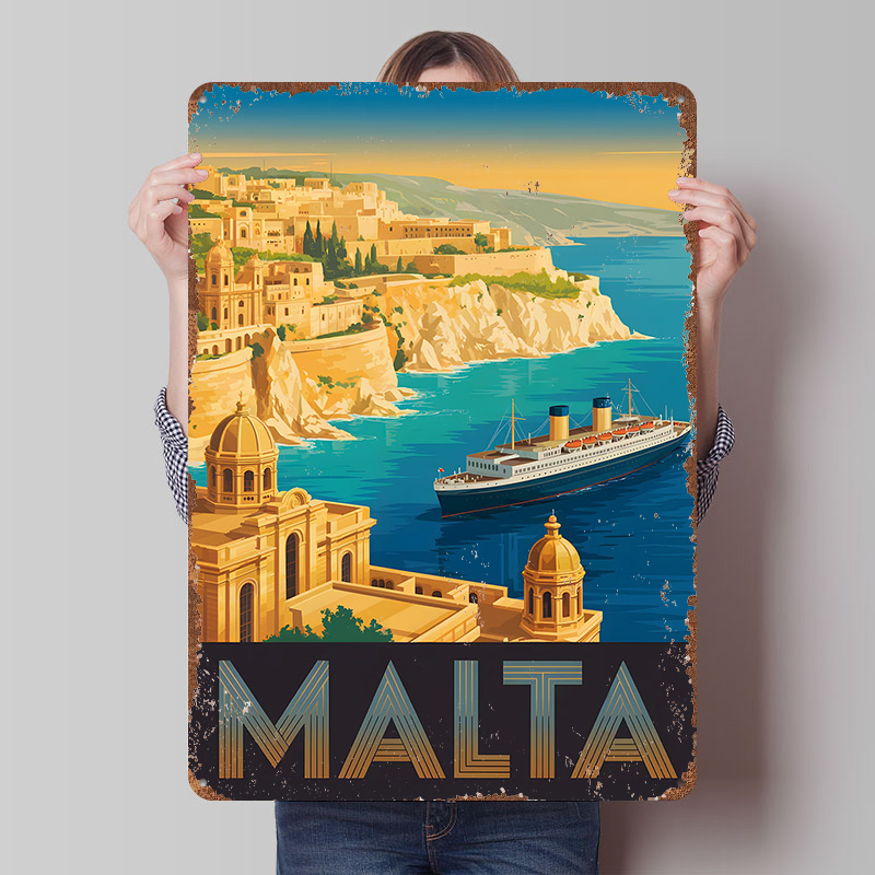 Malta Travel Metal Poster Cust - Travel Accessories Malta review and price