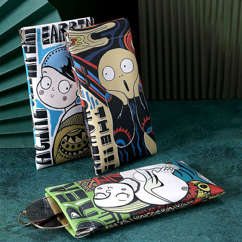 Cartoon Sunglasses Case PU Lea - Travel Accessories Pouch For Men review and price