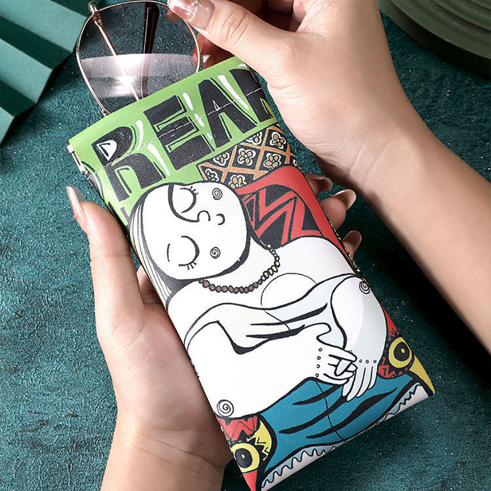 Cartoon Sunglasses Case PU Lea - Travel Accessories Pouch For Men review and price
