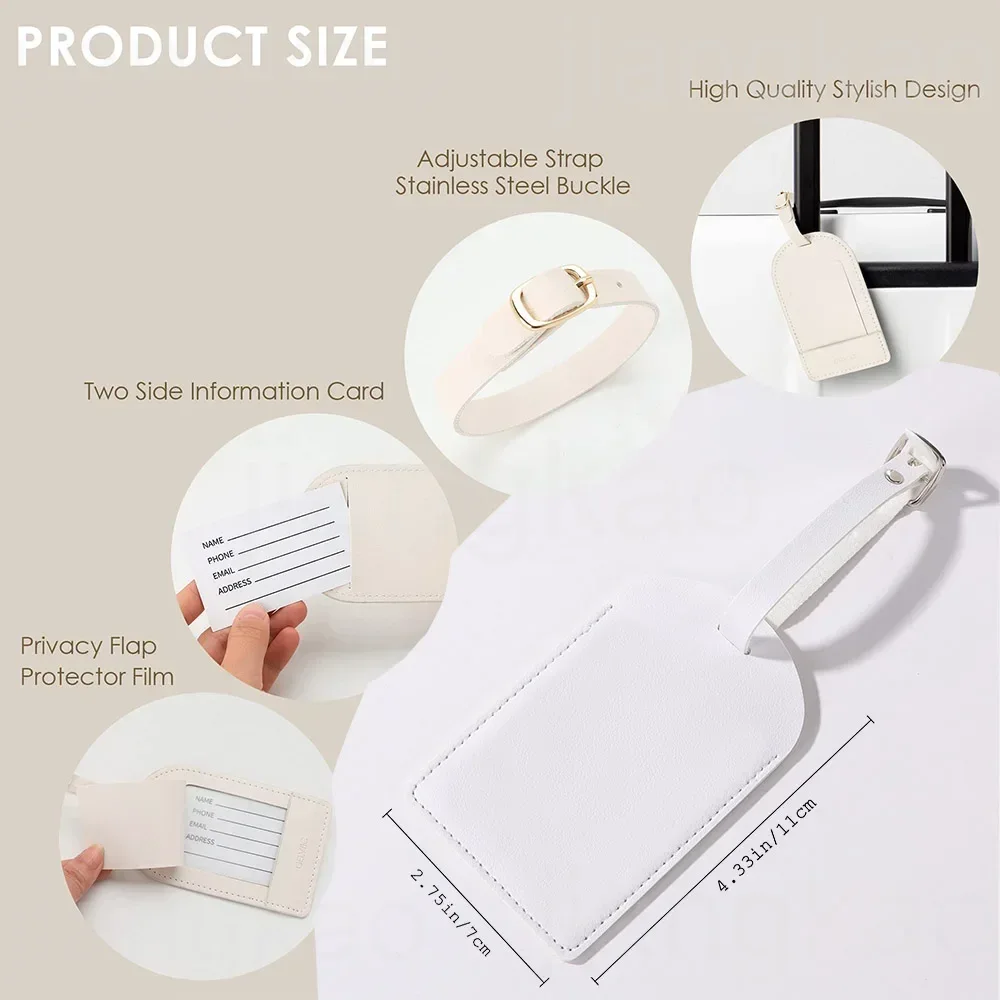 Personalized Letter with Name  - Luggage Tag Leather review and price