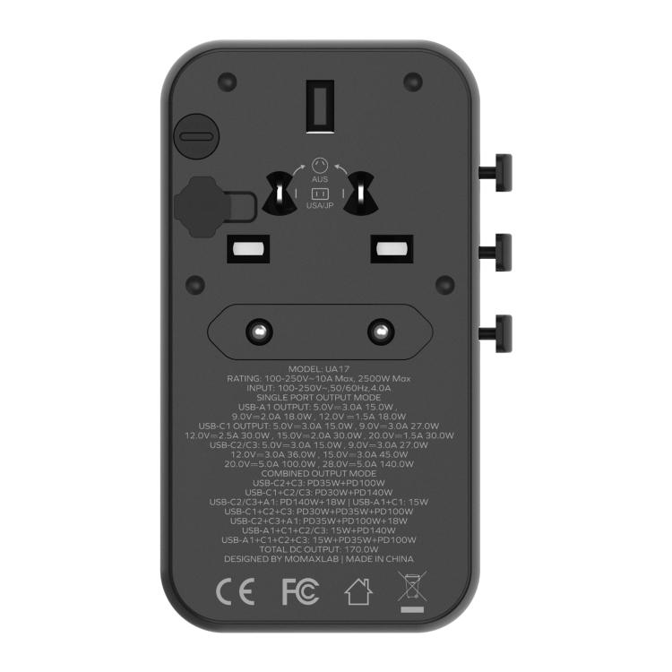 Promotion MOMAX UA17 1-World P - Travel Adapter Universal review and price