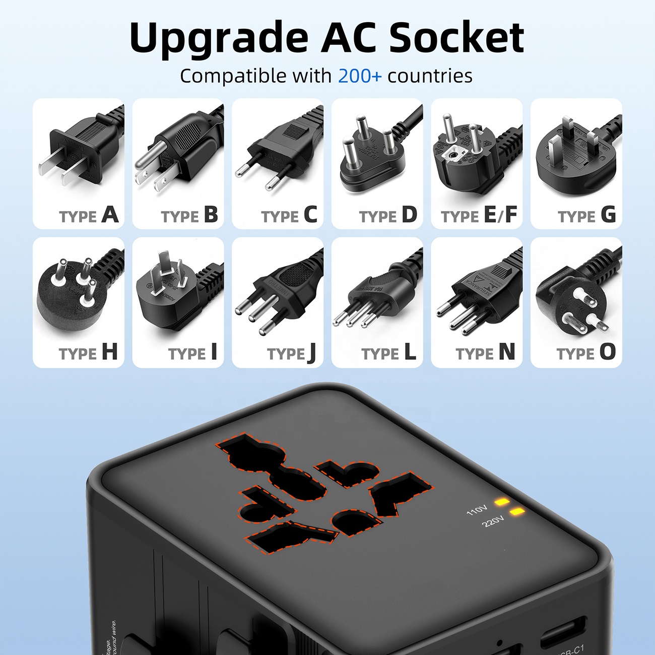 Custom Logo Multi-Nation Use G - Travel Adapter Universal review and price