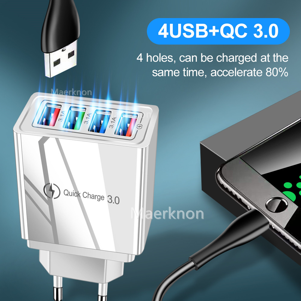 4 USB Fast Charging Head EU/US - Travel Accessories Inc review and price