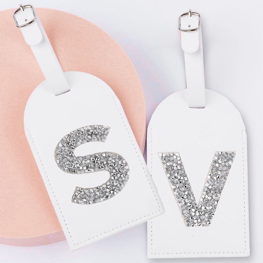 A-Z Rhinestone Monogram Leathe - Luggage Tag Leather review and price