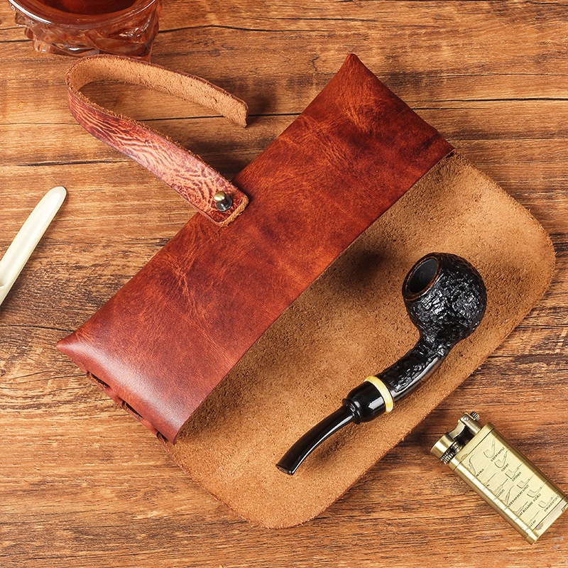 Vintage Cow Leather Pipe Bag H - Travel Accessories Pouch For Men review and price