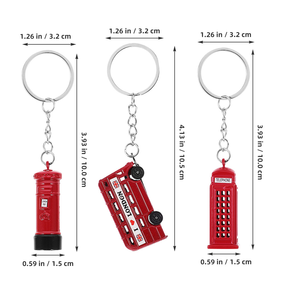 3Pcs London Souvenir Keychains - Travel Accessories London review and price